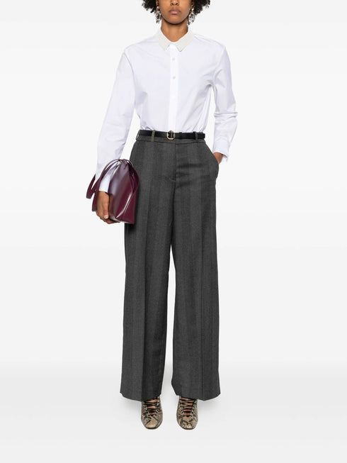PESERICO SIGN HERRINGBONE TROUSERS